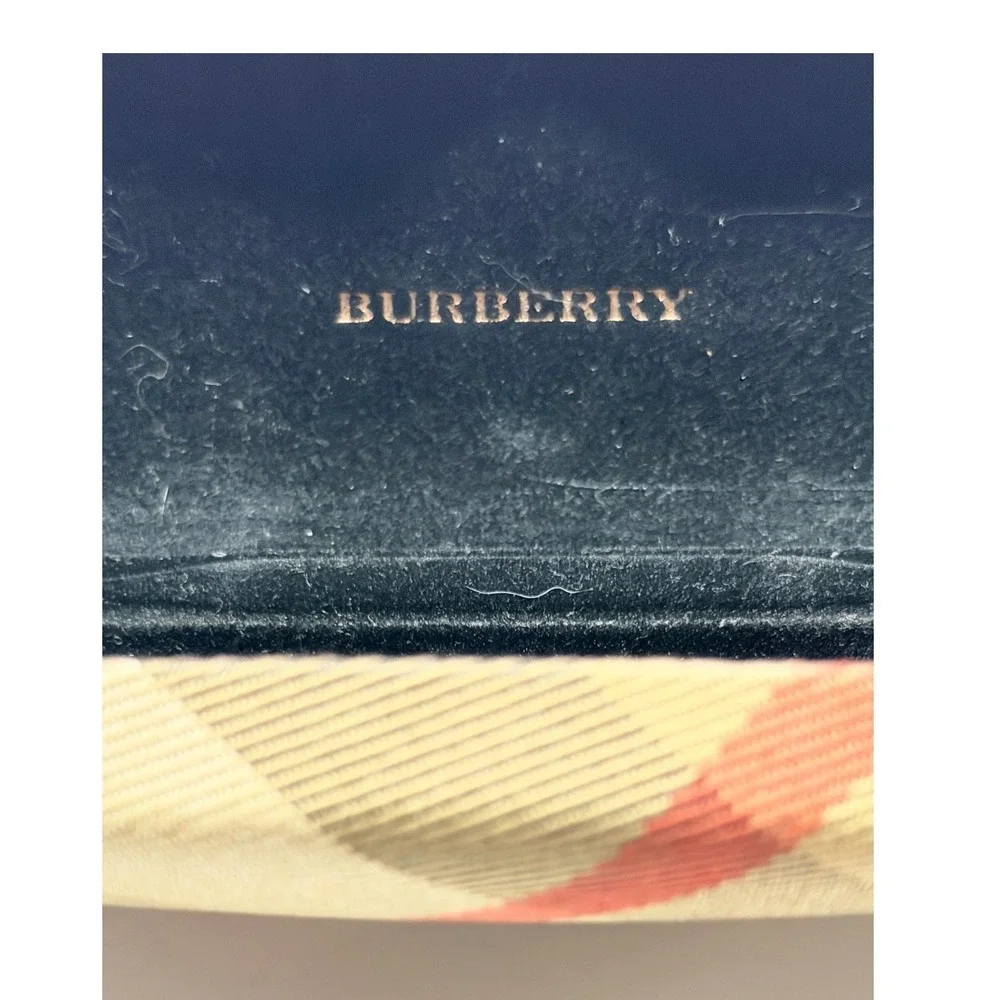 Burberry Eyeglass Case Nova Check Beige Plaid Hard Shell Luxury Designer Case